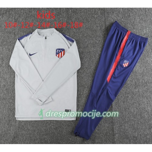 Atlético Madrid Dječji Komplet Sweatshirts Siva Bijela 2018/19 Atlético Madrid Dječji Komplet Sweatshirts Siva Bijela 2018/19